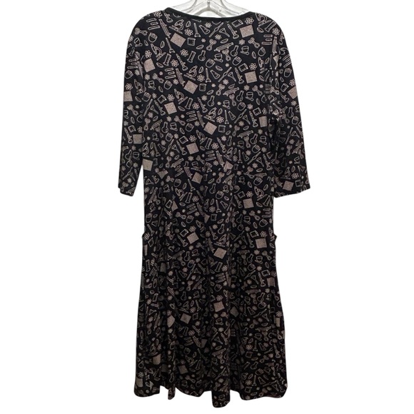 NWT Svaha Black/Tan Organic Cotton Dress Chemistry Lab Equipment - Size 1X - Picture 3 of 13